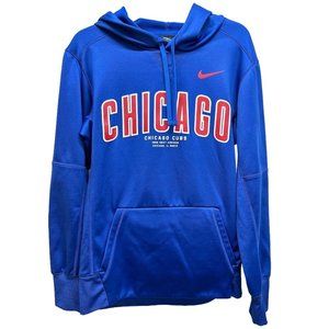 Nike Chicago Cubs‎ Hoodie Mens Small Blue Red Pullover Sweatshirt Baseball